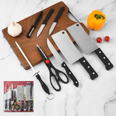 Kitchen Knife Set, 8 Pieces, Blister Pack