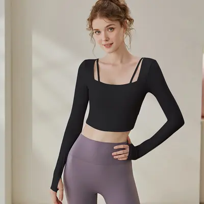 Damen-Yoga-Oberteil, Pilates-Trainingsanzug, Herbst-Winter 2026 - 10