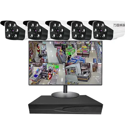1296P Ultra-High-Definition Monitor Equipment Set 8-Kanal Starlight Level Tag- und Nachtaufnahmen in Vollfarbe Nachtsichtmodus POE 1080p Kamera
