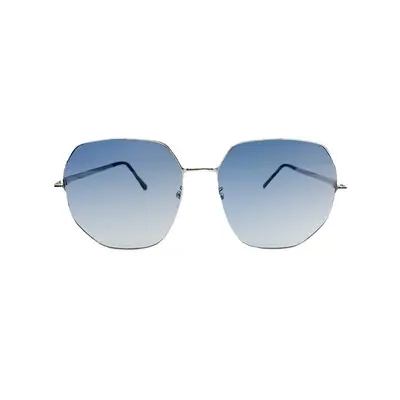 Polygon Metal Frame Korean Style Sunglasses, Blue, Men and Women - 5