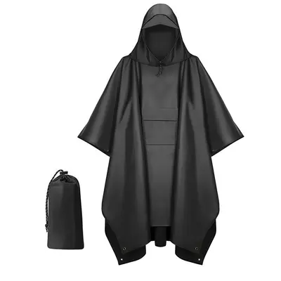 3-in-1 Regenponcho, leicht, Outdoor-Cape - 7