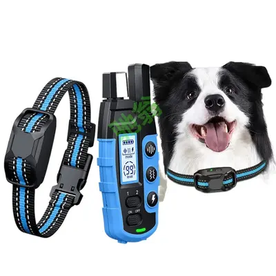 Uzaktan Kumandalı Köpek Eğitim Cihazı, Havlama Önleyici Elektrik Şoklu Tasma, 2 Adet