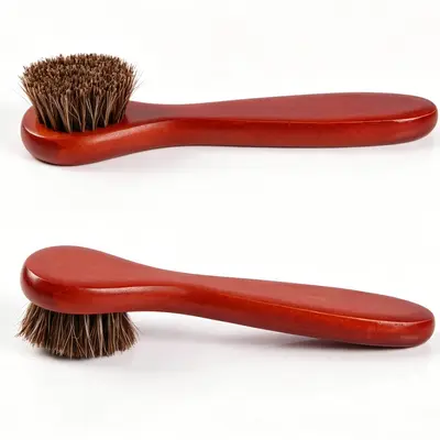 High-Quality Horsehair Shoe Brush Set with Soft Bristles