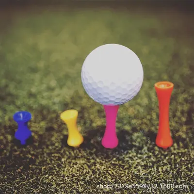 Renkli plastik golf tee seti, sınırlayıcı tee yuvası