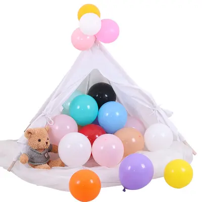 5 Inch Macaron Grid Matte Balloons Party Decoration
