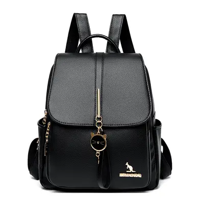Women's Soft Leather Backpack, Large Capacity, 2026 Casual Style - 6