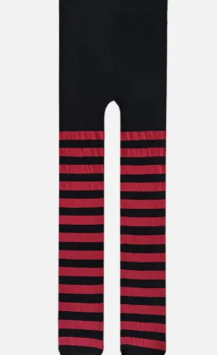 Women's Retro Striped Tights, High Elasticity, Breathable, Sweat-Absorbing