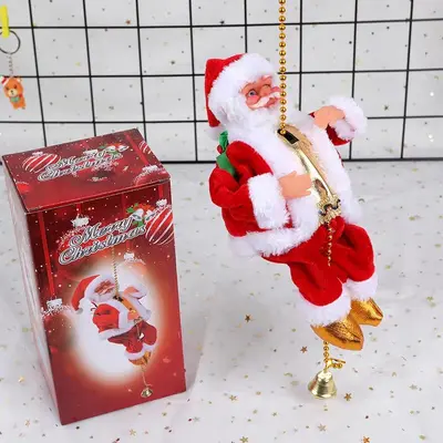 Elektrikli Tırmanan Noel Baba Oyuncak, Boncuklu - 7