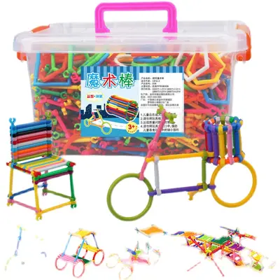 Children's Educational Plastic Building Blocks, Early Learning Assembly Toy - 6