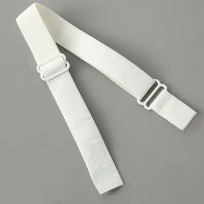 1.5cm Nylon Spandex Eye Mask Adjustable Strap, Black and White, DIY - 4