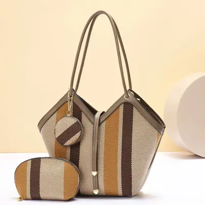 Taizhou Women's Bag Large Capacity Women's Shoulder Bag Bag Fashionable Color-Block Trendy Stylish Handbag Versatile Bags