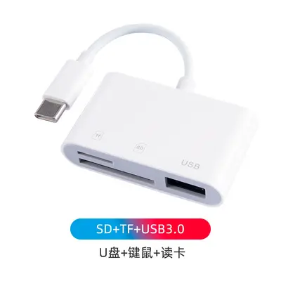 Apple 171615 Android telefonlar için uygun Tip-C'den SD TF CF'ye kamera çok fonksiyonlu kart okuyucu hepsi bir arada - 13