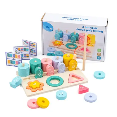 Wooden Shape and Color Board, Early Education Toy - 9