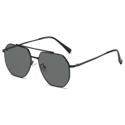 Nylon Polarized Pilot Sunglasses, Large Metal Frame, Toad Style - 3