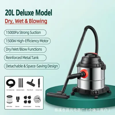 Varil tip elektrikli süpürge, yüksek emiş gücü, kuru ve ıslak kullanım - 12
