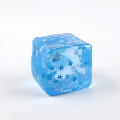 5.5cm Ice Cube Squeeze Toy, Maltose Stress Relief Block, Slow Rebound - 10