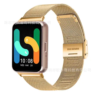 Milanese Mesh Strap for Samsung Galaxy Fit3, SM-R390, Stainless Steel Buckle - 13