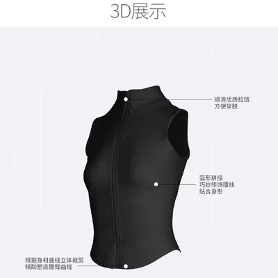 Fitness Girl Sleeveless Front Zipper Jacket Top Sports Vest Running Short Sleeve Yoga Wear Tight Sexy T-Shirt