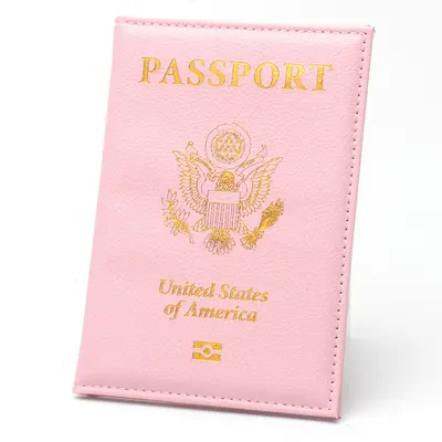 Slim US passport holder, leather, portable, lychee texture, travel - 11