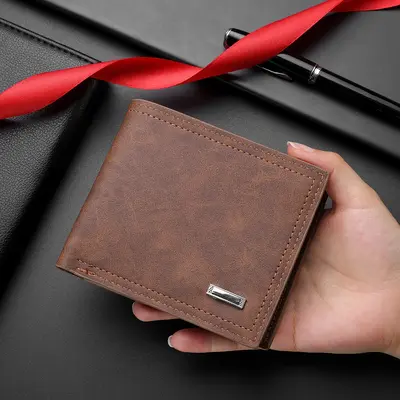 Herren-Lederbrieftasche, multifunktional, kurzes Modell - 3