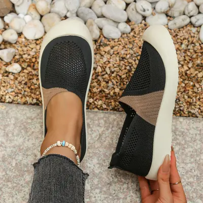 Women's Summer Mesh Shoes, Breathable, Soft Non-Slip Sole - 5
