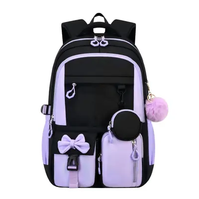 Grenzüberschreitender neuer Schulrucksack für Anfänger mit hohem Designwert, einfacher zweiseitriger Rucksack, Fabrik-Dreiteiler-Set mit Rucksack, Essenstasche und Federtasche - 13