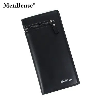 Large-Capacity Men's Long Wallet with Zipper and Card Slots - 6