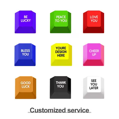 Custom Keycaps键帽定制机械键盘订做单个空白金属键帽PBT定做DIY