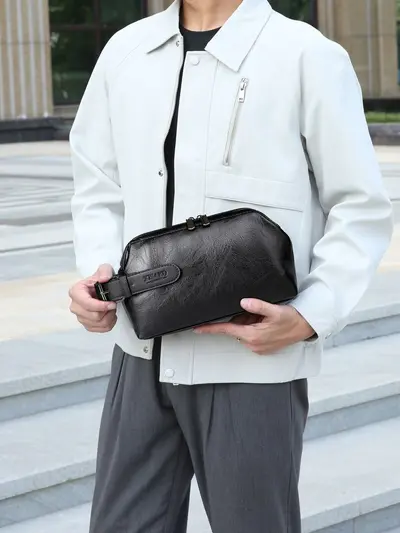 SH181-1 Men's Clutch Bag, Large Capacity Underarm Hand Bag - 2