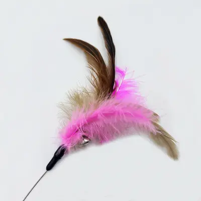 Cat Teaser Wand and Feather Bell Cat Toy Set - 4