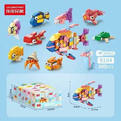 Small Particle Animal Building Blocks Set, LEGO Compatible, for Kids - 8