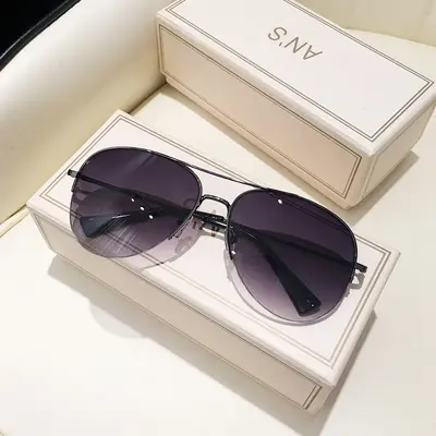 Aviator Sunglasses with Brown Mirror Lenses for Men and Women - 9