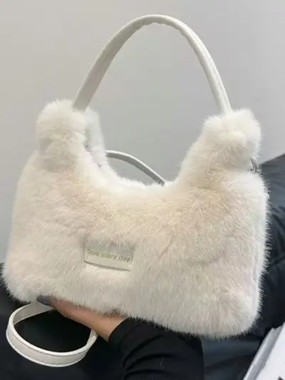 Autumn Winter Plush Women's Shoulder Bag - 8