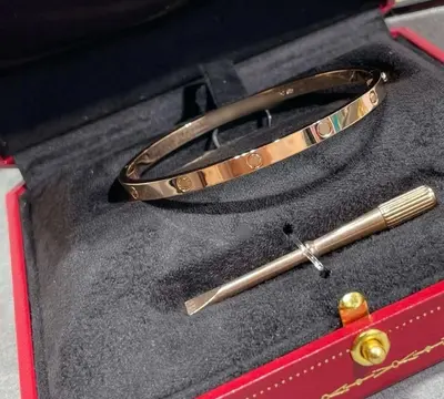 V altın aşk bilekliği, 18K gül altın kaplama, dar/orta/geniş - 12