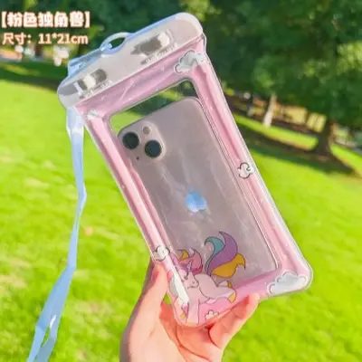 Inflatable waterproof phone pouch with touchscreen for swimming and diving - 13