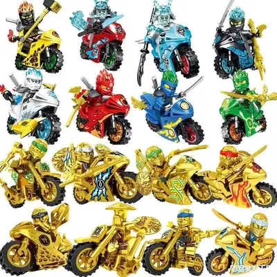 Ninja Yapı Blokları Altın Motosiklet, 6-14 Yaş Çocuklar İçin - 2