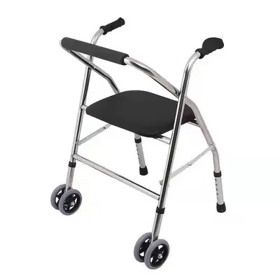 Foldable Height-Adjustable Rollator Walker for Elderly and Rehabilitation - 9