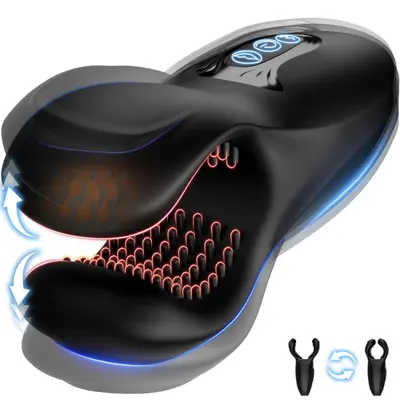 Multi-Frequency Dual-Head Vibrating Penis Trainer, Portable Male Vibrator
