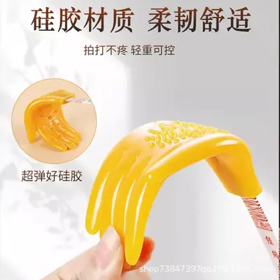 Silicone Meridian Cupping Percussion Hand Massager, Gua Sha Tapping Board Hammer - 3
