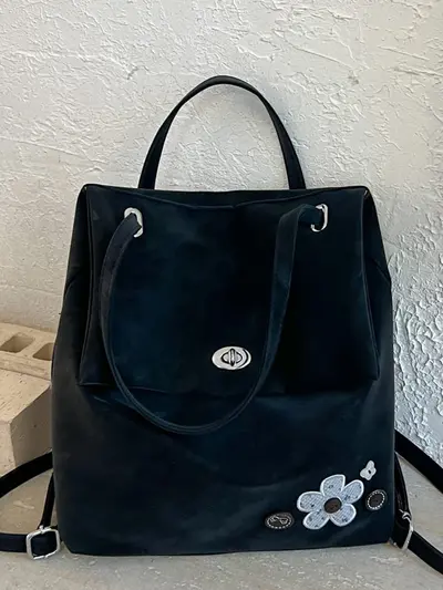 Retro Women's Backpack, Large Capacity, College Student School Bag - 1