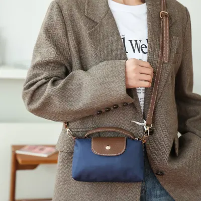 Nylon Mini Dumpling Bag for Women, Lightweight Crossbody with Adjustable Strap - 4