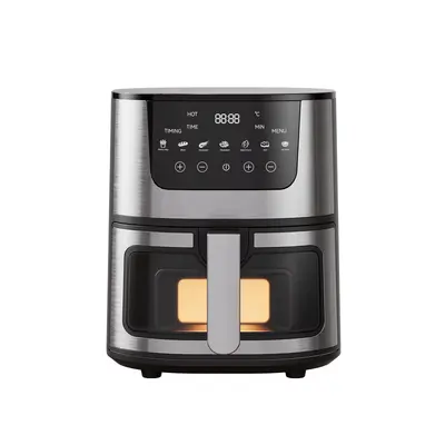2026 Ev Tipi Air Fryer, Çok Fonksiyonlu Görsel Paslanmaz Çelik Fritöz, Otomatik Elektrikli Fırın, Büyük Kapasiteli, Akıllı Pişirme