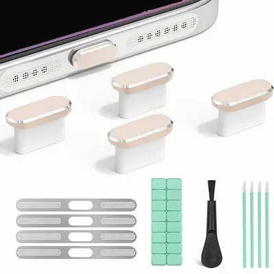 Telefon Toz Koruma Ağı USB C Toz Kapağı iPhone 15/16/17 için Toz Koruma Temizleme Seti