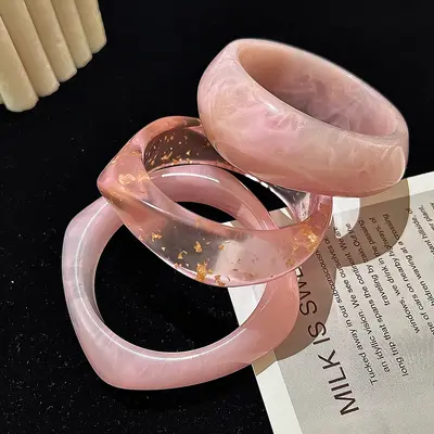 Europe und Amerika Bestseller Spiegelfläche breiter Rand Armband Persönlichkeit übertrieben Hochglanz Armreif Acryl Harz Armband