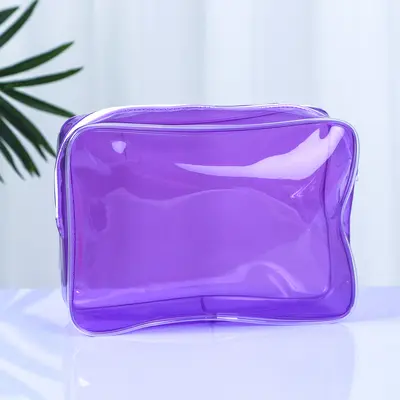 Transparente PVC-Kosmetiktasche, wasserdichte Waschtasche mit Logo - 10