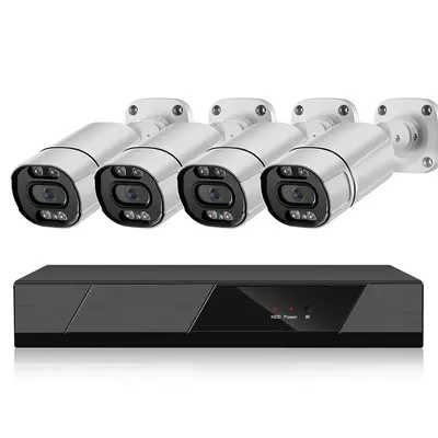 POE-Sicherheitskamerasystem 4-Kanal 5MP Handy-Überwachung Außenbereich wasserdicht