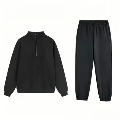Hooded Reflective Sports Sweatshirt, Zip, Loose Fit