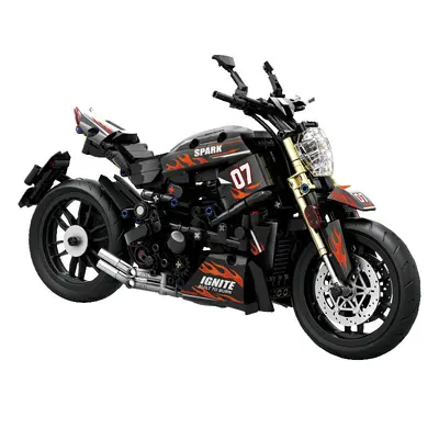 Motorrad-Modell 1:8 Bausteine-Spielzeugauto, groß - 5