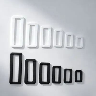 Plastic Square Buckles, Two-Bar Sliders, Webbing Connector Buckles for Bags