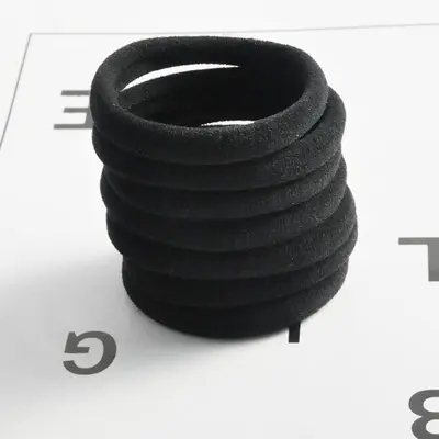 Nahtlose schwarze Haargummis aus Nylon - 3